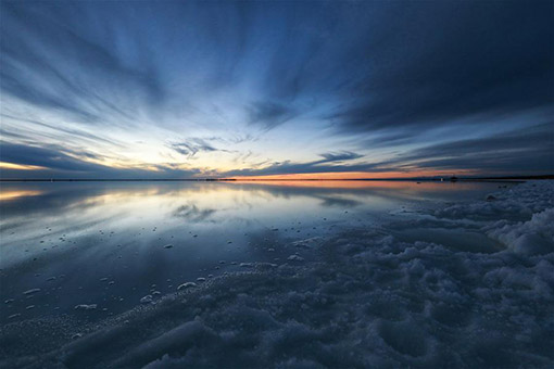 Chine: paysage du lac salé Qarhan au Qinghai