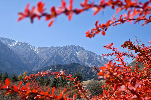 Chine : paysage des monts Qilian dans le nord-ouest