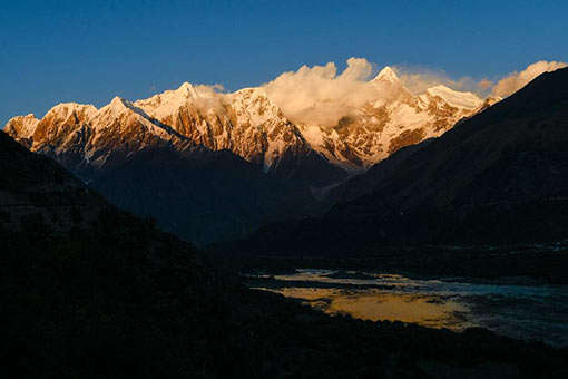 Chine: Paysage du mont Namcha Barwa au Tibet