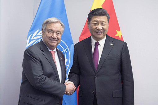 Xi Jinping souligne l'importance du multilatéralisme lors d'une réunion avec le chef de l'ONU