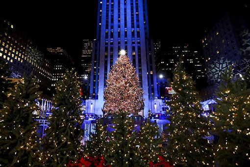 Etats-Unis: sapin de Noël du Rockefeller Center