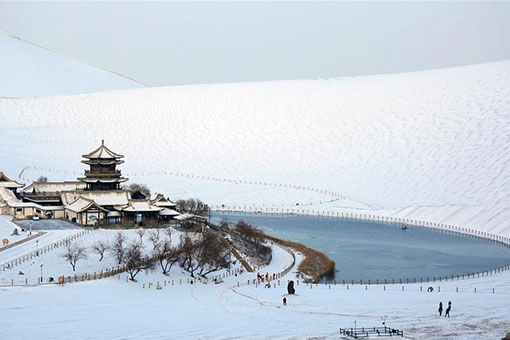 Paysage de neige dans le nord-ouest de la Chine