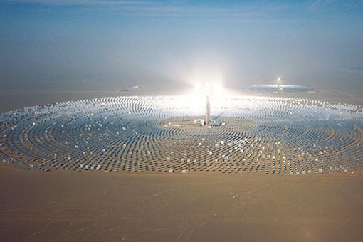 Chine : centrale thermique solaire au Gansu