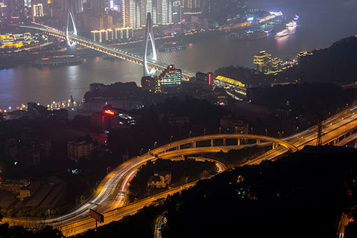 Chine: vue nocturne de Chongqing