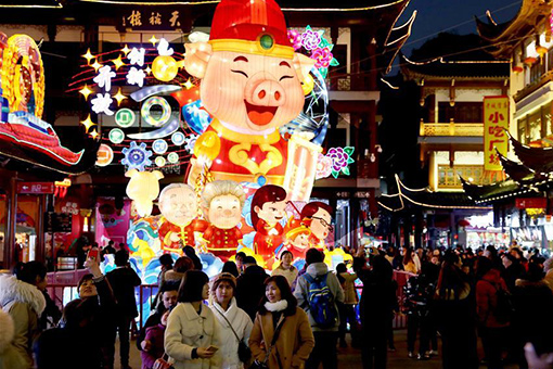 Chine : foire de lanternes à Shanghai