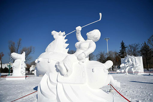 Sculptures de neige dans le nord-est de la Chine