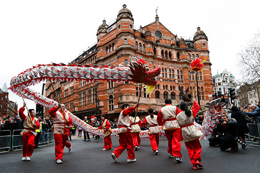 Royaume-Uni : célébrations du Nouvel An chinois à Londres