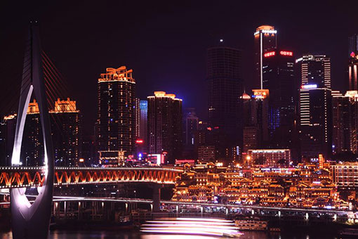 Chine: vue nocturne de Chongqing