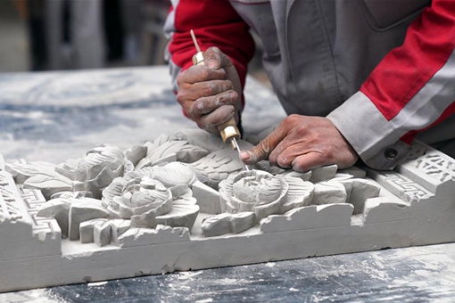Chine: sculptures sur brique au Gansu