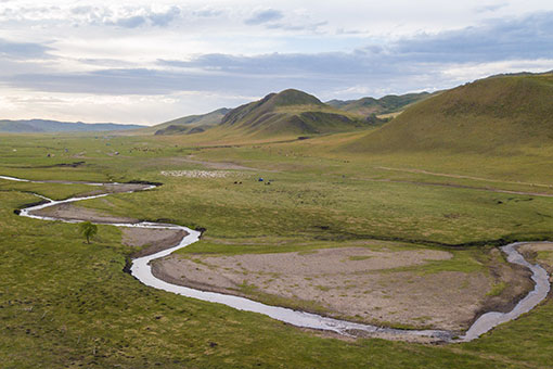Chine: paysage de prairie en Mongolie intérieure