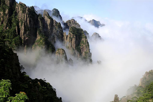 Paysage des nuages au site touristique du mont Huangshan