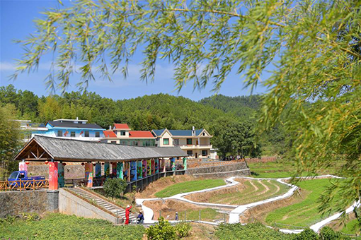 Chine: paysage du village de Tianbei au Jiangxi