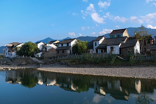 Chine: paysage d'un bourg ancien au Zhejiang