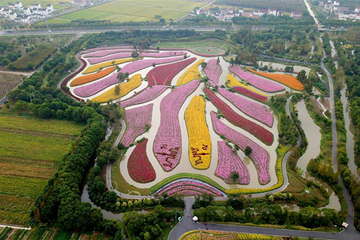 Chine: paysage d'un parc &eacute;cologique &agrave; Shanghai