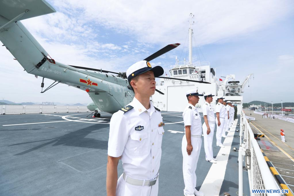 D part d un navire h pital de la marine chinoise pour une mission